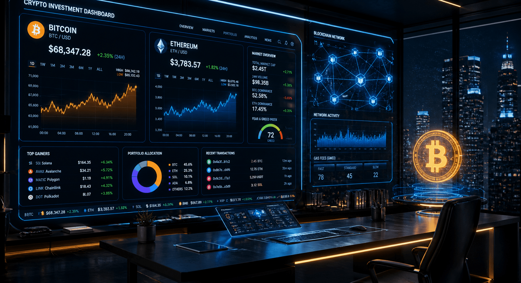 PedroVazPaulo crypto investment strategy dashboard with Bitcoin and Ethereum analytics